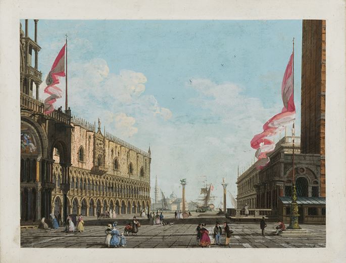 Giuseppe Bernardino BISON - The Piazza San Marco and the Piazzetta, Venice | MasterArt